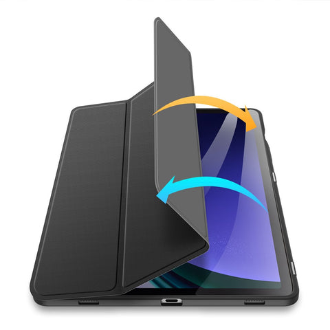 DUX DUCIS TOBY Series For Samsung Galaxy Tab S10 Lite / S10 FE / S9 FE / S9 Tablet Leather Case Tri-Fold Stand Pen Slot Cover