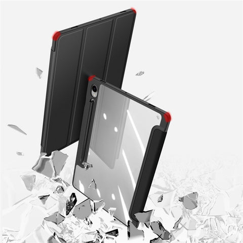 DUX DUCIS TOBY Series For Samsung Galaxy Tab S10 Lite / S10 FE / S9 FE / S9 Tablet Leather Case Tri-Fold Stand Pen Slot Cover