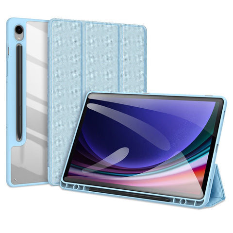 DUX DUCIS TOBY Series For Samsung Galaxy Tab S10 Lite / S10 FE / S9 FE / S9 Tablet Leather Case Tri-Fold Stand Pen Slot Cover