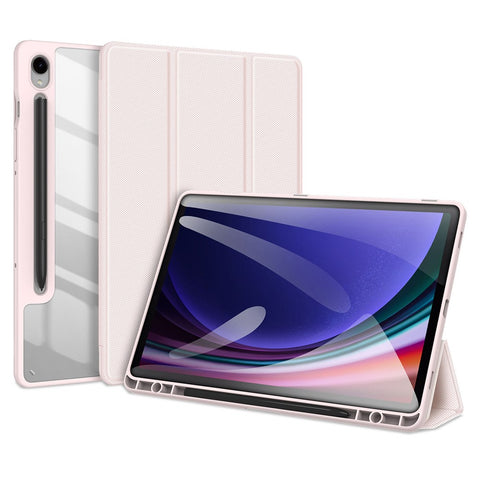 DUX DUCIS TOBY Series For Samsung Galaxy Tab S10 Lite / S10 FE / S9 FE / S9 Tablet Leather Case Tri-Fold Stand Pen Slot Cover