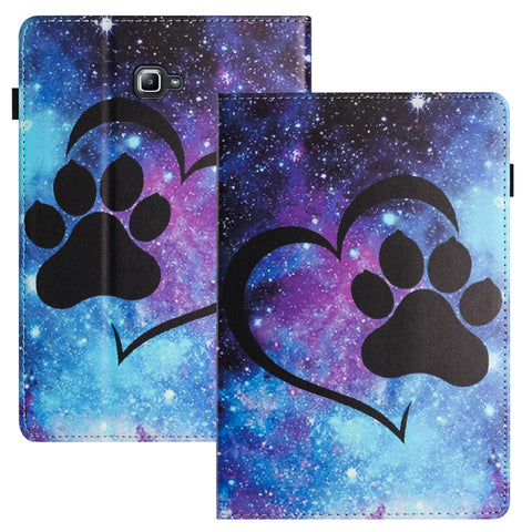 For Samsung Galaxy Tab A 10.1 (2016) T580 / T585 PU Leather Tablet Case Stand Shockproof Pattern Printing Cover