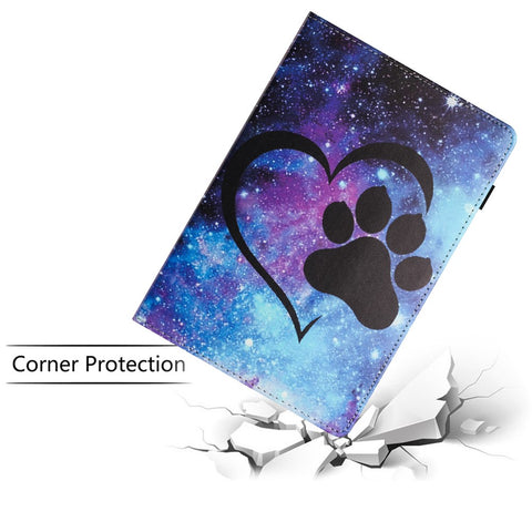 For Samsung Galaxy Tab A 10.1 (2016) T580 / T585 PU Leather Tablet Case Stand Shockproof Pattern Printing Cover