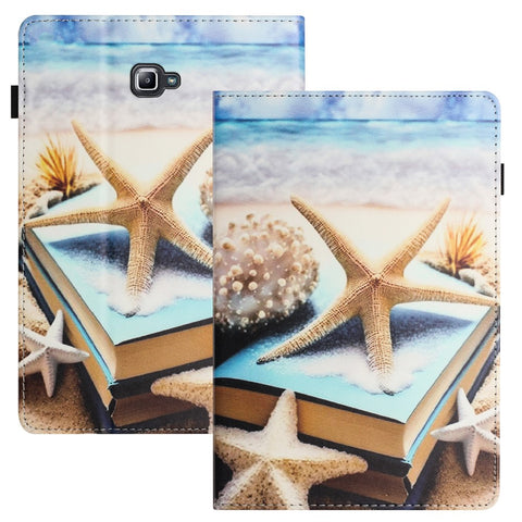 For Samsung Galaxy Tab A 10.1 (2016) T580 / T585 PU Leather Tablet Case Stand Shockproof Pattern Printing Cover