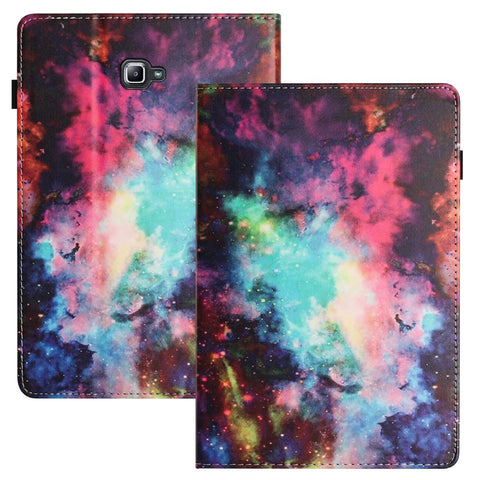 For Samsung Galaxy Tab A 10.1 (2016) T580 / T585 PU Leather Tablet Case Stand Shockproof Pattern Printing Cover