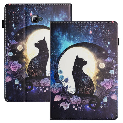 For Samsung Galaxy Tab A 10.1 (2016) T580 / T585 PU Leather Tablet Case Stand Shockproof Pattern Printing Cover