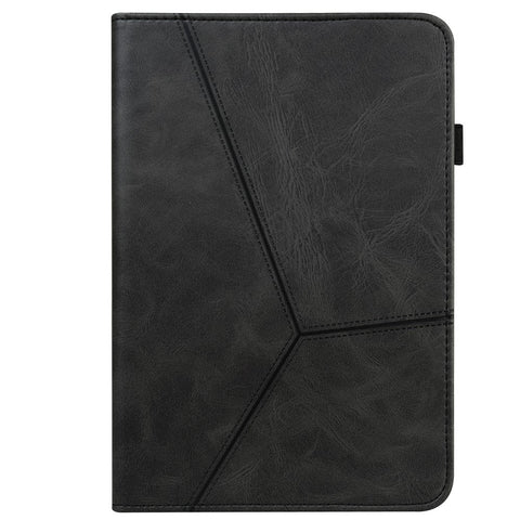 For Samsung Galaxy Tab A11+ / A9+ Case PU Leather Line Imprinted Tablet Cover with Card Slots