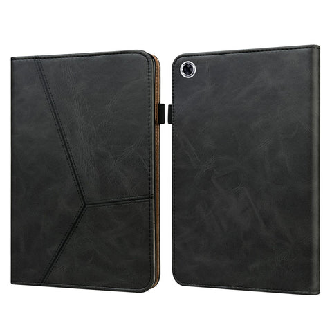For Samsung Galaxy Tab A11+ / A9+ Case PU Leather Line Imprinted Tablet Cover with Card Slots