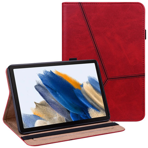 For Samsung Galaxy Tab A11+ / A9+ Case PU Leather Line Imprinted Tablet Cover with Card Slots