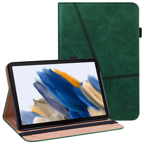 For Samsung Galaxy Tab A11+ / A9+ Case PU Leather Line Imprinted Tablet Cover with Card Slots