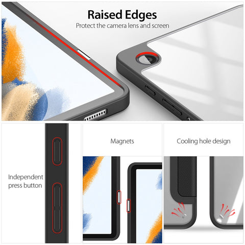 DUX DUCIS TOBY Series For Samsung Galaxy Tab A9 Case Tri-fold Stand PU Leather Tablet Cover