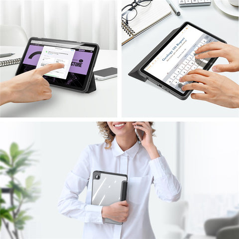 DUX DUCIS TOBY Series For Samsung Galaxy Tab A9 Case Tri-fold Stand PU Leather Tablet Cover