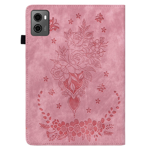 For Lenovo Legion Y700 (2023) / Tab Gen 2 Leather Case Butterfly Rose Imprint Card Slots Tablet Cover