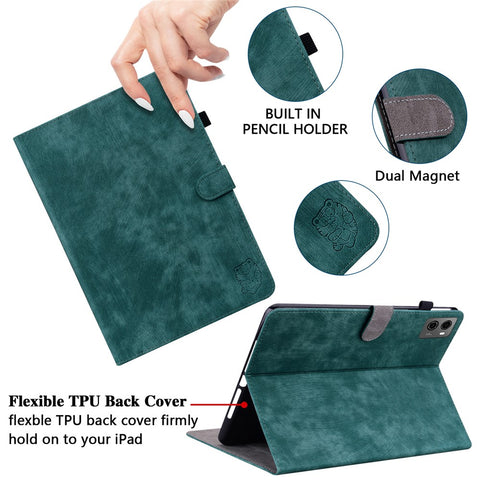 For Lenovo Legion Y700 (2023) / Tab Gen 2 Cover Imprinted Stand PU Leather Card Holder Tablet Case