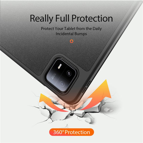 DUX DUCIS Domo Series for Xiaomi Pad 6 Max 14 Leather Business Cover Tri-fold Stand Smart Tablet Case