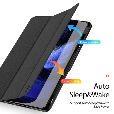 DUX DUCIS Domo Series for Xiaomi Pad 6 Max 14 Leather Business Cover Tri-fold Stand Smart Tablet Case