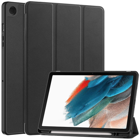 For Samsung Galaxy Tab A9+ Case Tri-fold Stand Leather Tablet Cover with Pen Slot