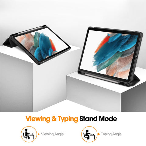 For Samsung Galaxy Tab A9+ Case Tri-fold Stand Leather Tablet Cover with Pen Slot