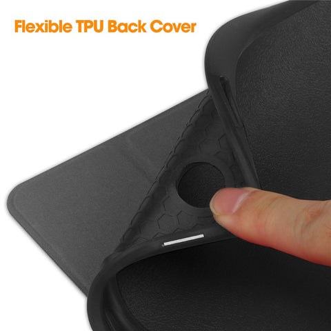 For Samsung Galaxy Tab A9+ Case Tri-fold Stand Leather Tablet Cover with Pen Slot