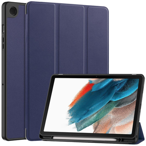For Samsung Galaxy Tab A9+ Case Tri-fold Stand Leather Tablet Cover with Pen Slot
