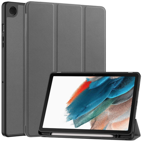 For Samsung Galaxy Tab A9+ Case Tri-fold Stand Leather Tablet Cover with Pen Slot