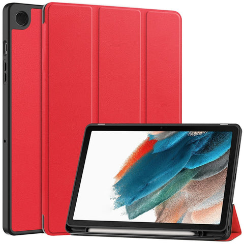For Samsung Galaxy Tab A9+ Case Tri-fold Stand Leather Tablet Cover with Pen Slot