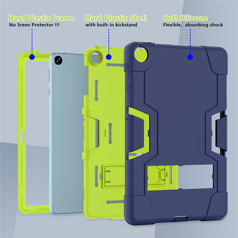 For Huawei MatePad SE 10.4-inch Robot Style Case Silicone + PC Color Contrast Kickstand Tablet Cover