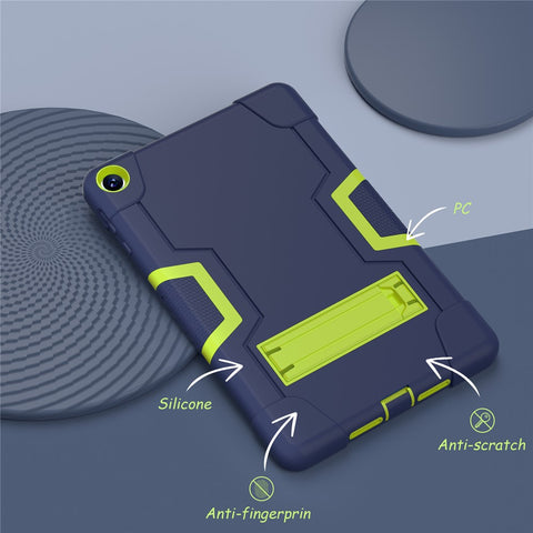 For Huawei MatePad SE 10.4-inch Robot Style Case Silicone + PC Color Contrast Kickstand Tablet Cover