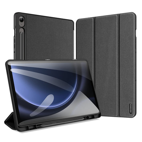 DUX DUCIS Domo Series for Samsung Galaxy Tab S10 Lite / S10 FE / Tab S9 FE Case Tri-Fold Stand Leather Smart Folio Tablet Case