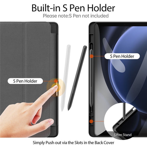 DUX DUCIS Domo Series for Samsung Galaxy Tab S10 Lite / S10 FE / Tab S9 FE Case Tri-Fold Stand Leather Smart Folio Tablet Case