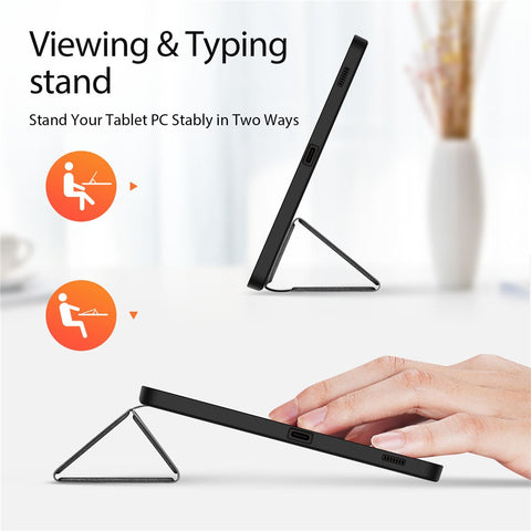 DUX DUCIS Domo Series for Samsung Galaxy Tab S10 Lite / S10 FE / Tab S9 FE Case Tri-Fold Stand Leather Smart Folio Tablet Case