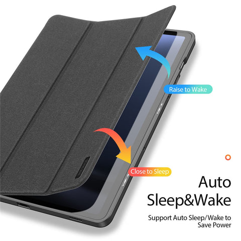 DUX DUCIS Domo Series for Samsung Galaxy Tab S10 Lite / S10 FE / Tab S9 FE Case Tri-Fold Stand Leather Smart Folio Tablet Case