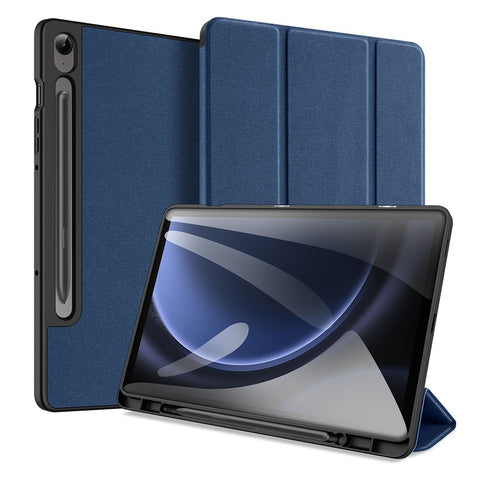 DUX DUCIS Domo Series for Samsung Galaxy Tab S10 Lite / S10 FE / Tab S9 FE Case Tri-Fold Stand Leather Smart Folio Tablet Case