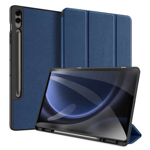 DUX DUCIS Domo Series for Samsung Galaxy Tab S9 FE+ Tri-fold Stand Case Leather Business Smart Tablet Cover