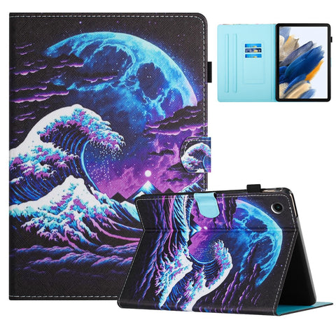 For Samsung Galaxy Tab A9+ Case Pattern Printing Stitching Leather Tablet Cover