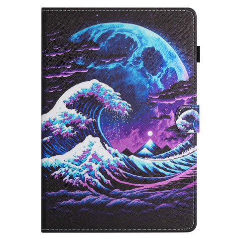 For Samsung Galaxy Tab A9+ Case Pattern Printing Stitching Leather Tablet Cover