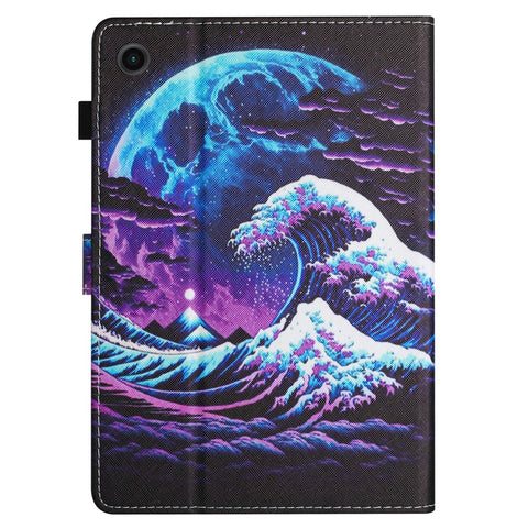 For Samsung Galaxy Tab A9+ Case Pattern Printing Stitching Leather Tablet Cover