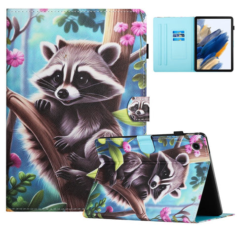 For Samsung Galaxy Tab A9+ Case Pattern Printing Stitching Leather Tablet Cover