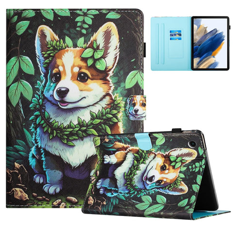For Samsung Galaxy Tab A9+ Case Pattern Printing Stitching Leather Tablet Cover