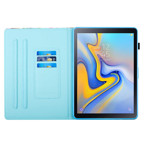 For Samsung Galaxy Tab A 10.5 (2018) T590 T595 Leather Case Card Slots Tablet Stand Cover