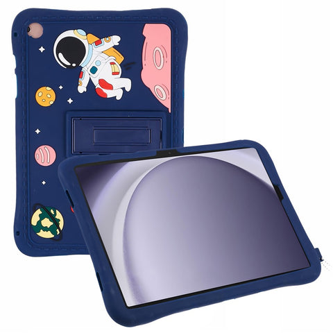 For Samsung Galaxy Tab A11+ / A9+ Case Astronaut Design Silicone + PC Tablet Kickstand Cover