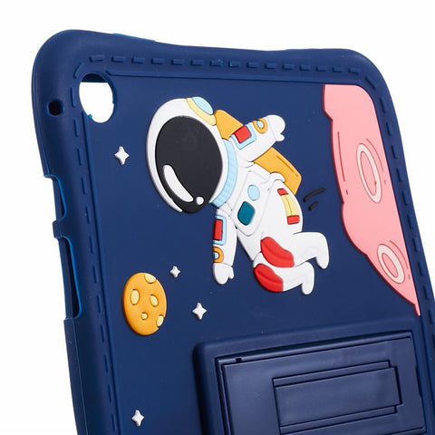 For Samsung Galaxy Tab A11+ / A9+ Case Astronaut Design Silicone + PC Tablet Kickstand Cover