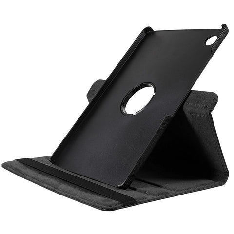 For Samsung Galaxy Tab A9+ Case Litchi Texture PU Leather+PC Flip Cover with 360 Degree Rotating Stand and Elastic Band Closure