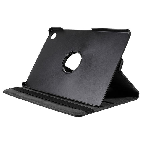 For Samsung Galaxy Tab A9+ Case Litchi Texture PU Leather+PC Flip Cover with 360 Degree Rotating Stand and Elastic Band Closure