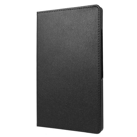 For Samsung Galaxy Tab A9+ Case Litchi Texture PU Leather+PC Flip Cover with 360 Degree Rotating Stand and Elastic Band Closure
