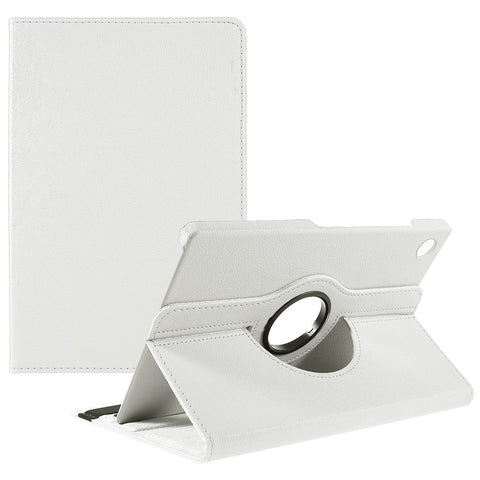 For Samsung Galaxy Tab A9+ Case Litchi Texture PU Leather+PC Flip Cover with 360 Degree Rotating Stand and Elastic Band Closure
