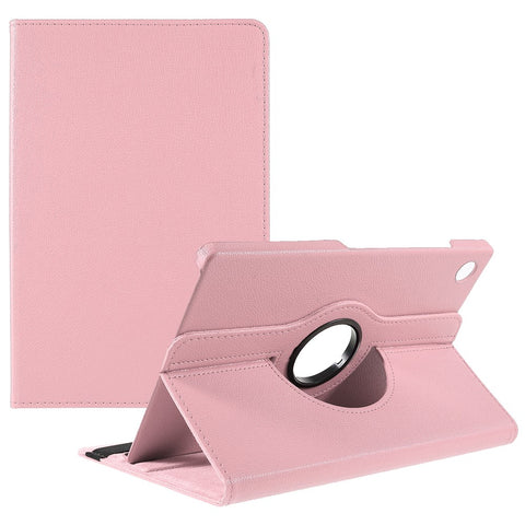 For Samsung Galaxy Tab A9+ Case Litchi Texture PU Leather+PC Flip Cover with 360 Degree Rotating Stand and Elastic Band Closure