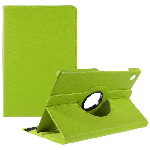 For Samsung Galaxy Tab A9+ Case Litchi Texture PU Leather+PC Flip Cover with 360 Degree Rotating Stand and Elastic Band Closure