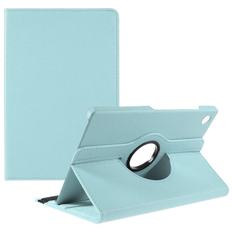 For Samsung Galaxy Tab A9+ Case Litchi Texture PU Leather+PC Flip Cover with 360 Degree Rotating Stand and Elastic Band Closure