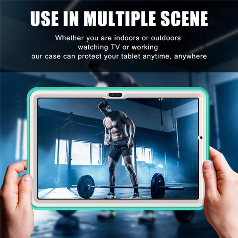 For Samsung Galaxy Tab A9+ Kickstand Back Cover PC+TPU Tablet Case