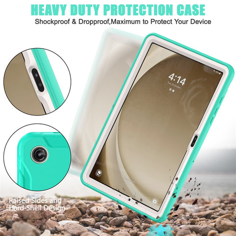 For Samsung Galaxy Tab A9+ Kickstand Back Cover PC+TPU Tablet Case
